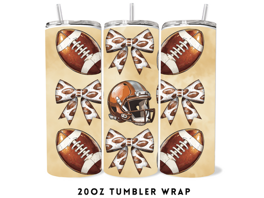 20oz SUBLIMATION TRANSFER- FOOTBALL AND BOWS