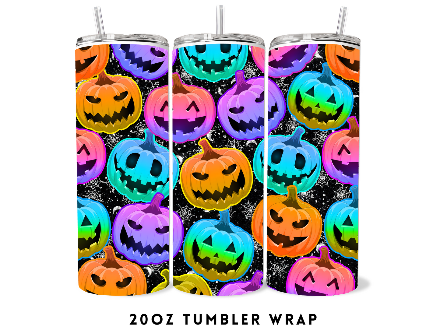 20oz SUBLIMATION TRANSFER- COLORFUL PUMPKINS