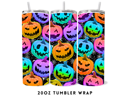 20oz SUBLIMATION TRANSFER- COLORFUL PUMPKINS