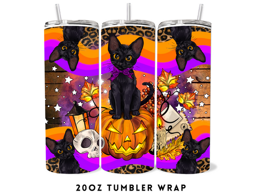 20oz SUBLIMATION TRANSFER- HALLOWEEN BLACK CATS