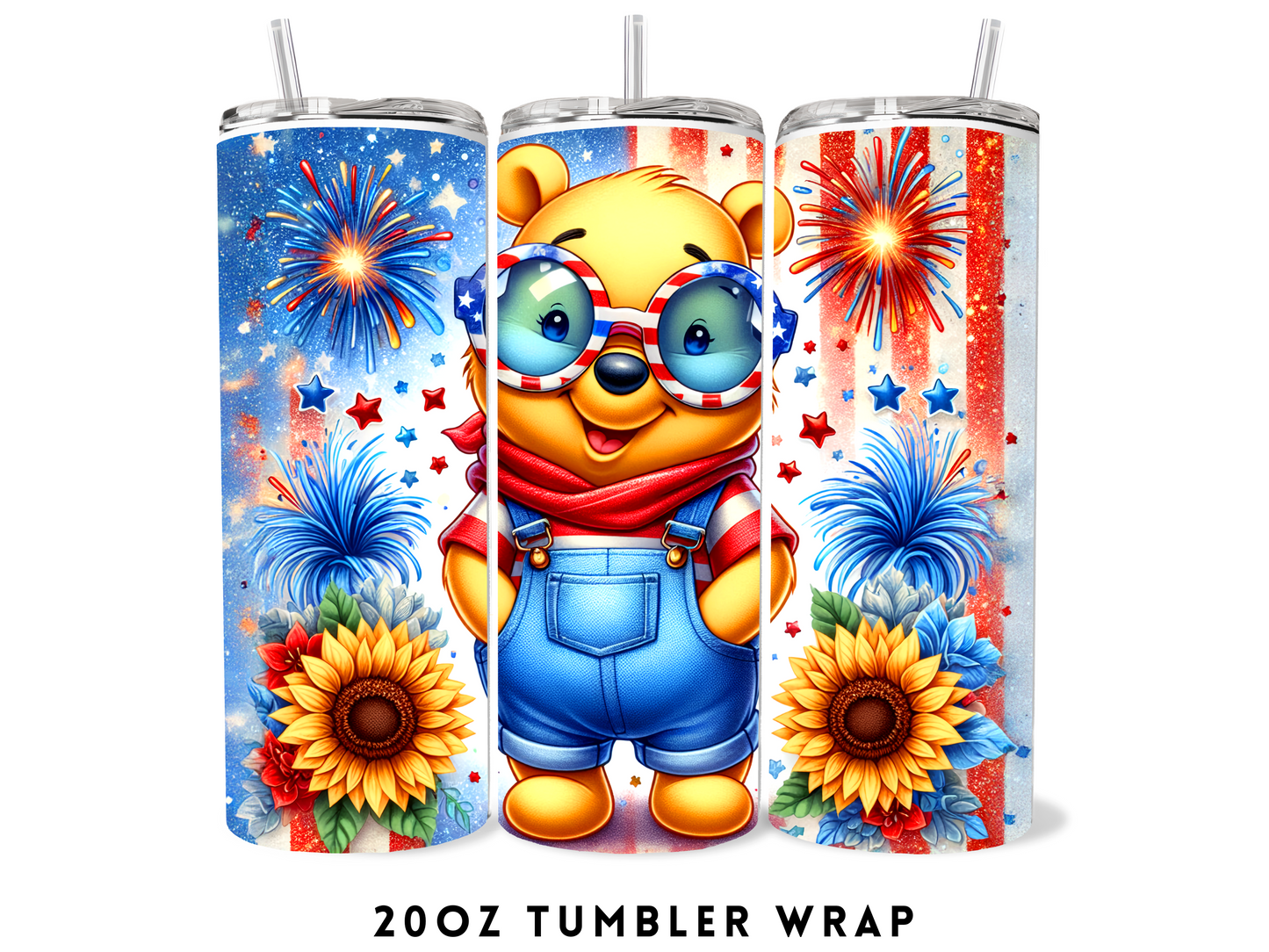 20oz SUBLIMATION TRANSFER- AMERICAN BEAR