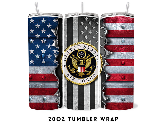 20oz SUBLIMATION TRANSFER- US AIRFORCE FLAG #2