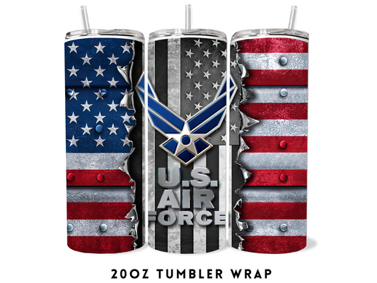 20oz SUBLIMATION TRANSFER- US AIRFORCE FLAG