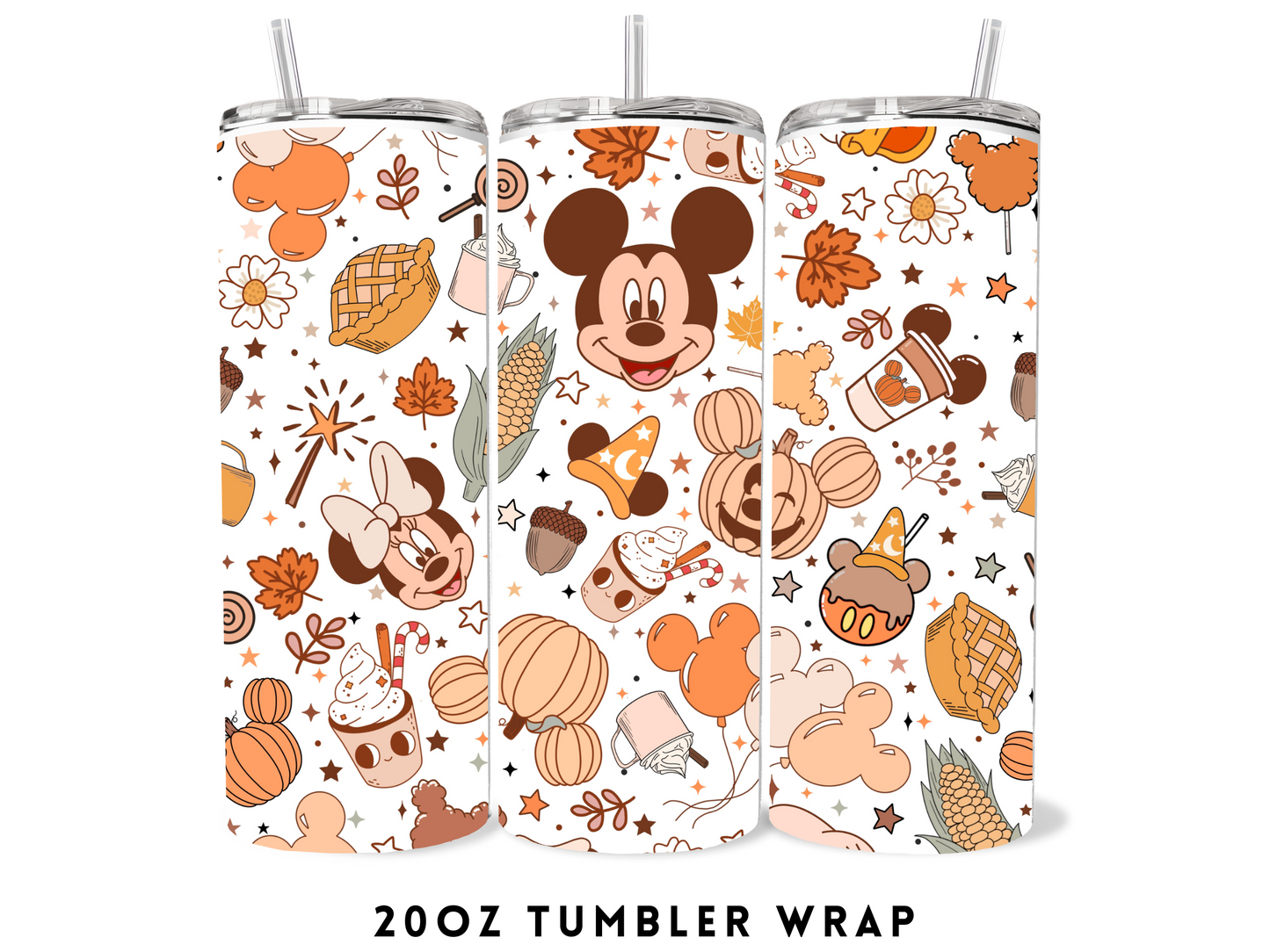 20oz SUBLIMATION TRANSFER- FALL MOUSE AND FRIENDS