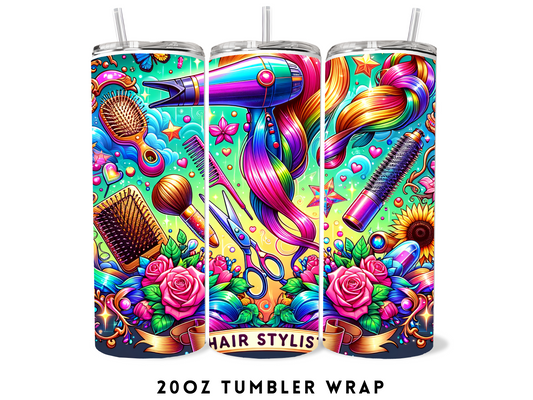 20oz SUBLIMATION TRANSFER- COLORFUL HAIR STYLIST