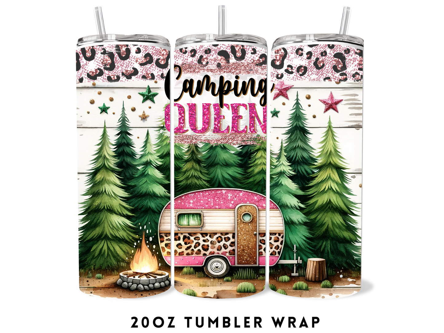 20oz SUBLIMATION TRANSFER- CAMPING QUEEN