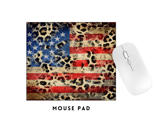 MOUSE PAD TRANSFER- CHEETAH AMERICAN FLAG