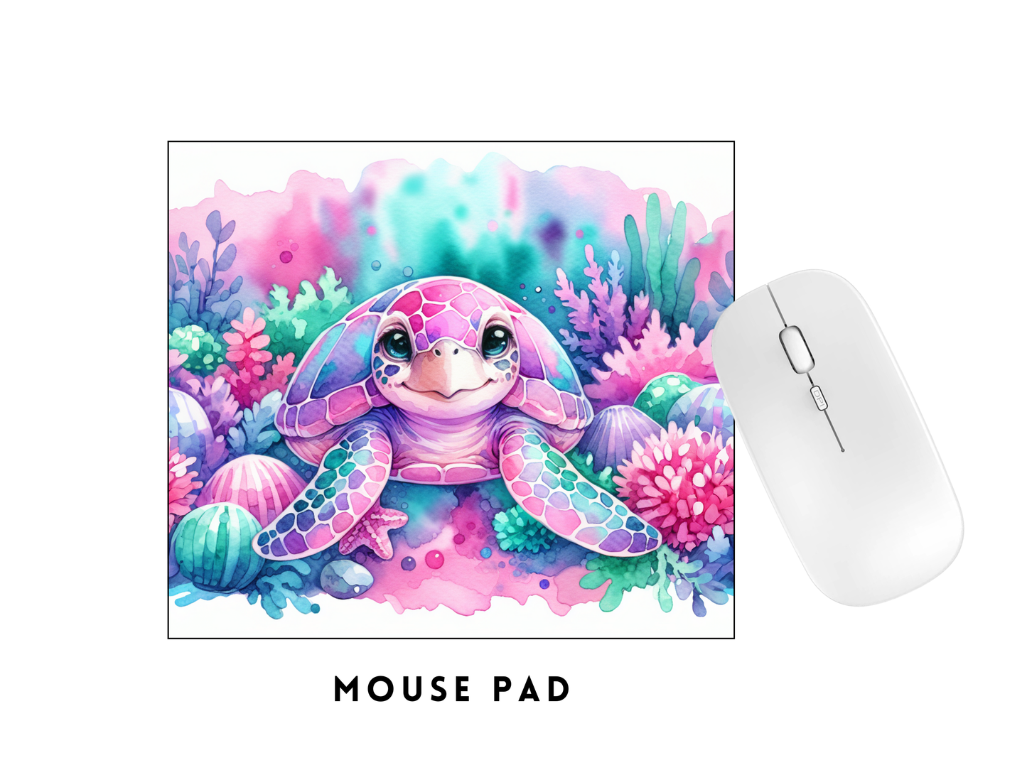 MOUSE PAD TRANSFER- WATERCOLOR TURTLE