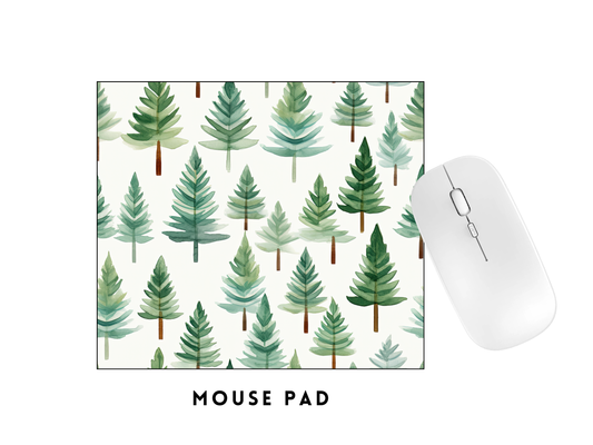 MOUSE PAD TRANSFER- WATERCOLOR CHRISTMAS TREES