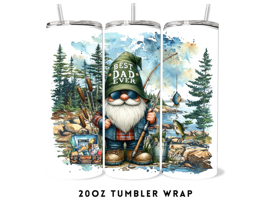 20oz SUBLIMATION TRANSFER- BEST DAD EVER GNOME