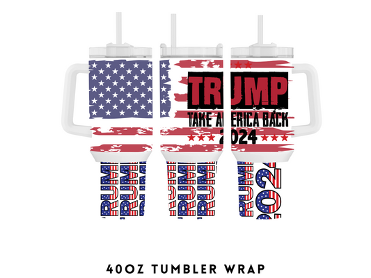 40oz SUBLIMATION TRANSFER- TRUMP 2024