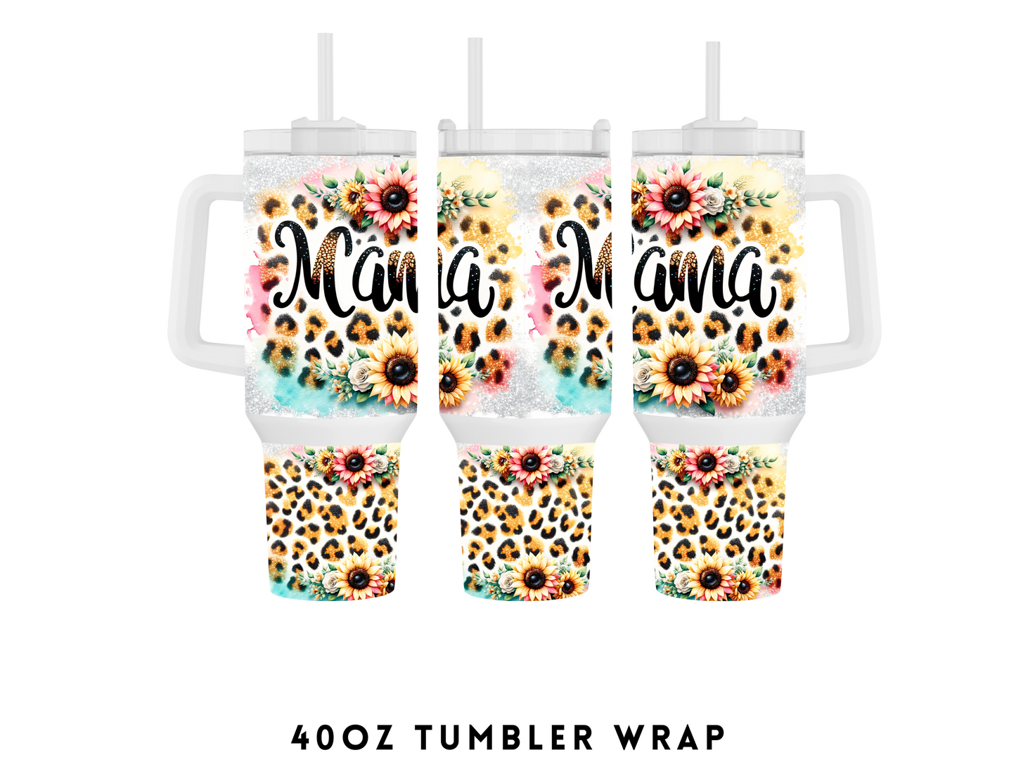 40oz SUBLIMATION TRANSFER- MAMA SUNFLOWER