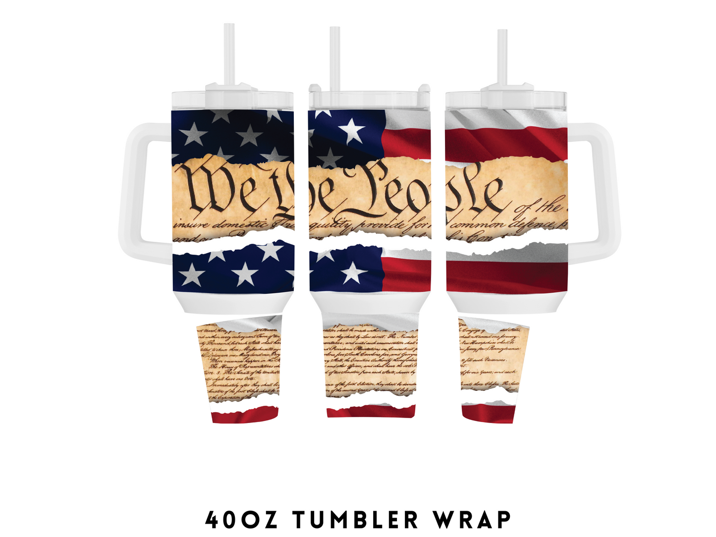 40oz SUBLIMATION TRANSFER- WE THE PEOPLE