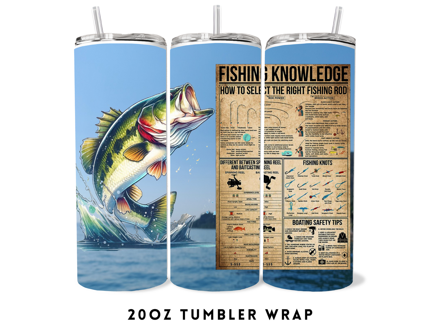 20oz SUBLIMATION TRANSFER- FISHING RULES