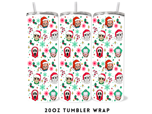 20oz SUBLIMATION TRANSFER- CUTE CHRISTMAS HORROR