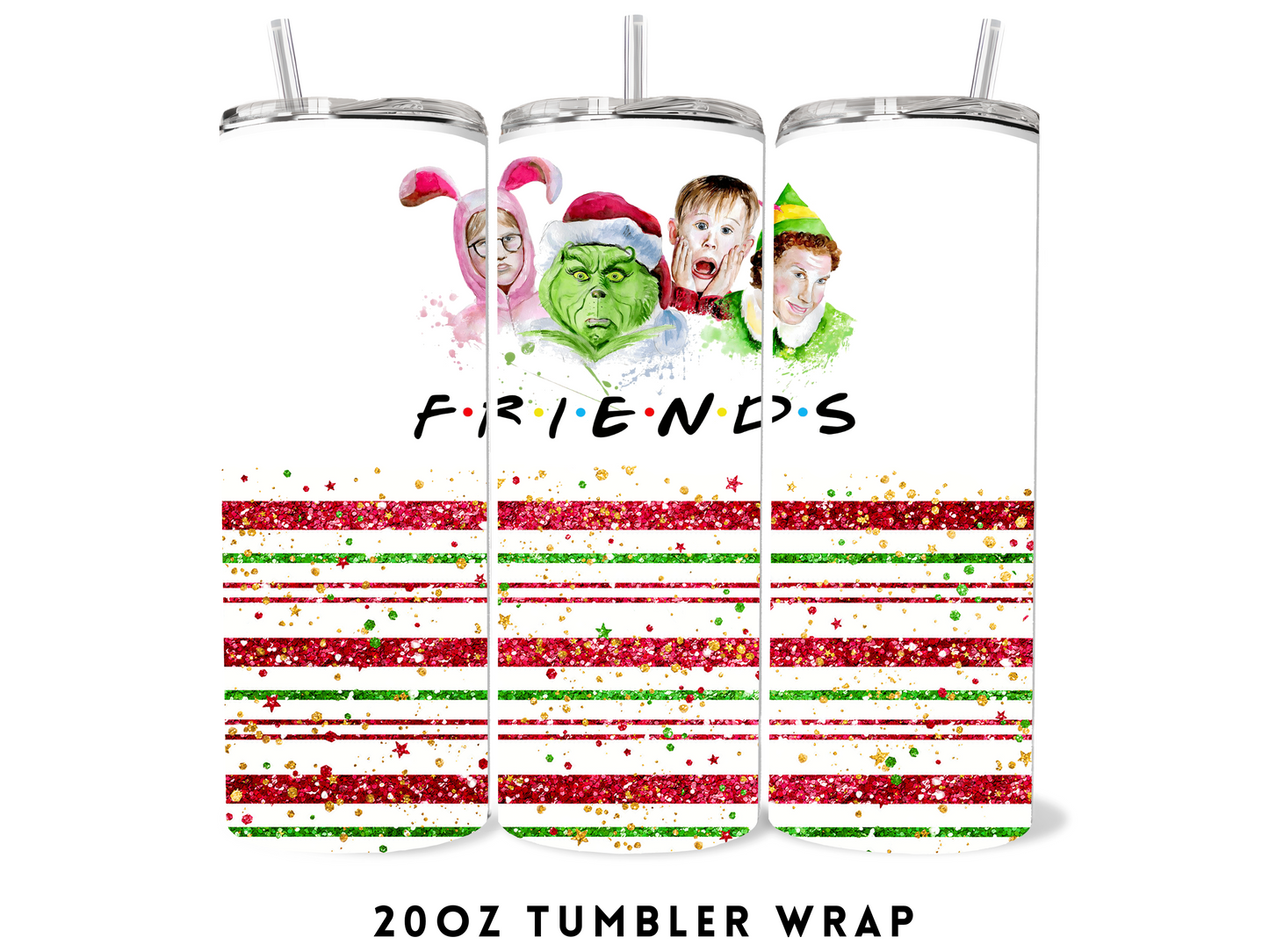 20oz SUBLIMATION TRANSFER- CHRISTMAS FRIENDS