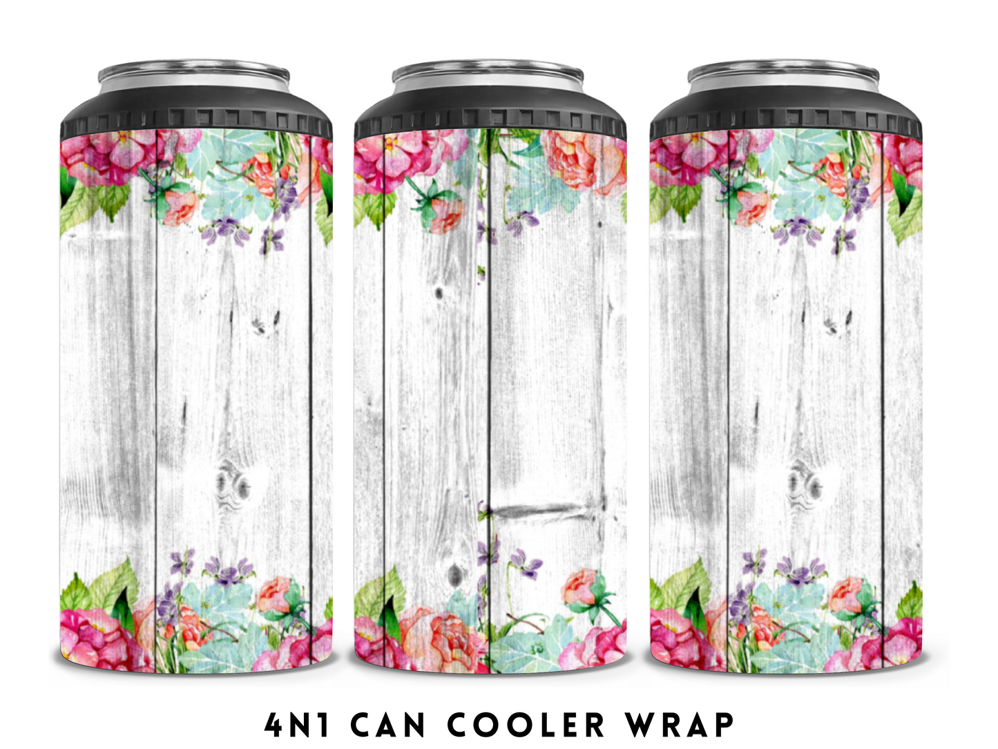 4n1 CAN COOLER- FLOWERS