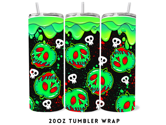 20oz SUBLIMATION TRANSFER- POISON APPLES AND SKULLS