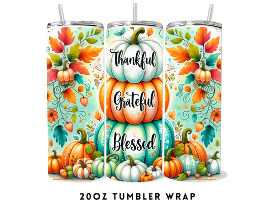 20oz SUBLIMATION TRANSFER- THANKFUL GREATFUL BLESSED