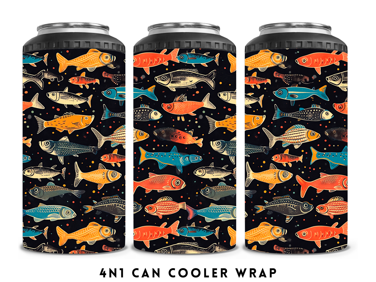 4n1 CAN COOLER- FISHES