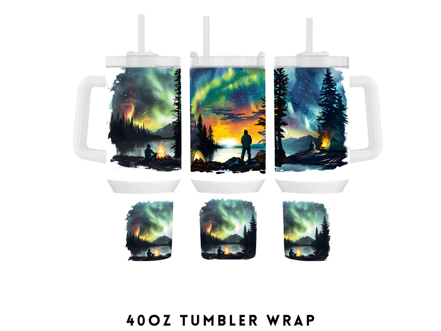 40oz SUBLIMATION TRANSFER- NORTHERN LIGHTS