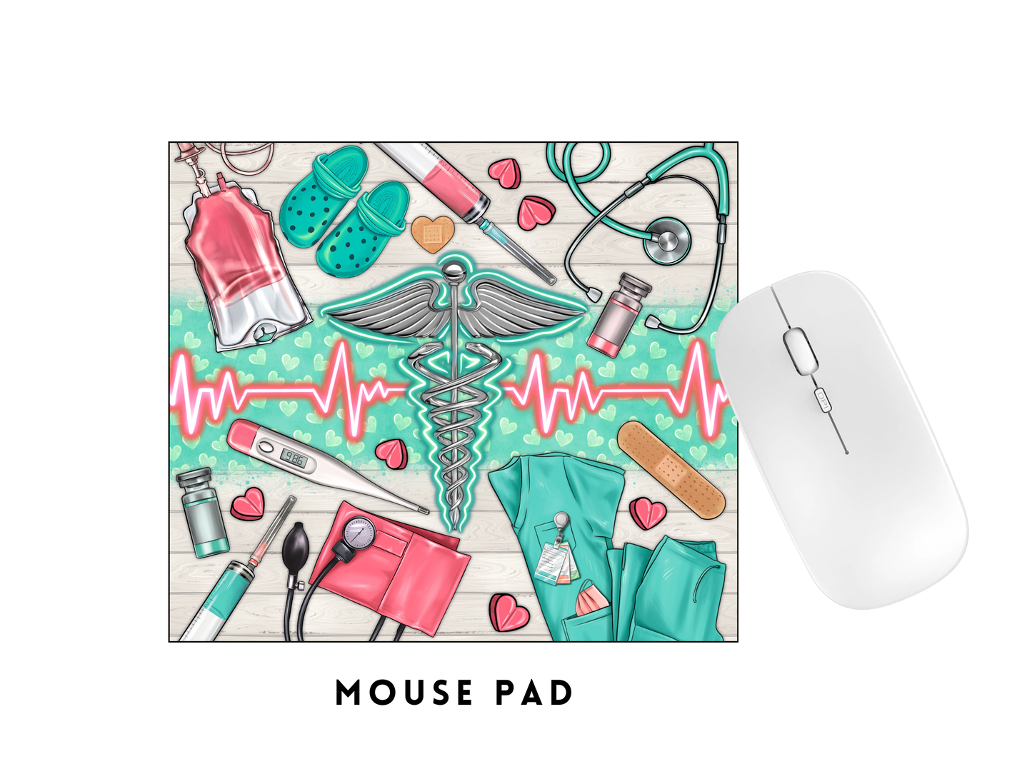 MOUSE PAD TRANSFER- TEAL NURSING