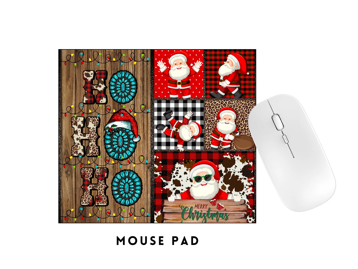 MOUSE PAD TRANSFER- HO HO HO SANTA