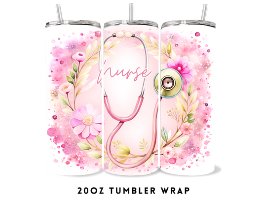 20oz SUBLIMATION TRANSFER- WATERCOLOR NURSE