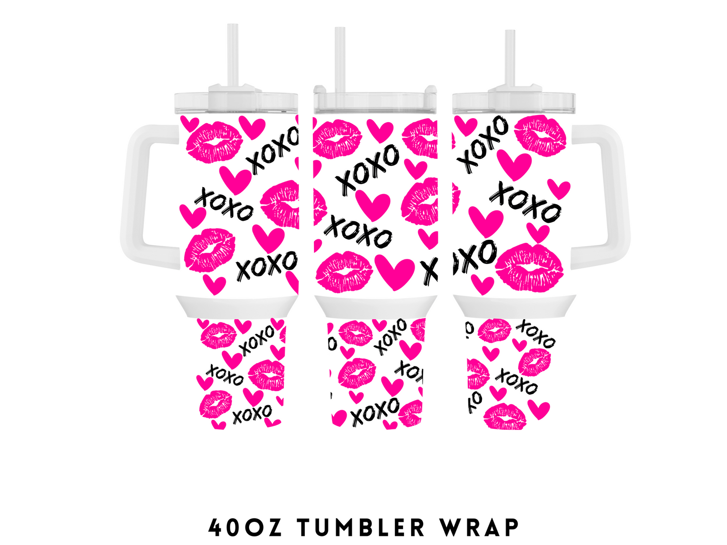 40oz SUBLIMATION TRANSFER- XOXO KISSES