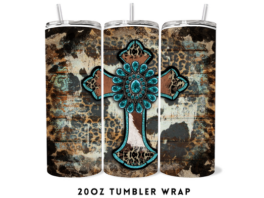 20oz SUBLIMATION TRANSFER- WESTERN CROSS