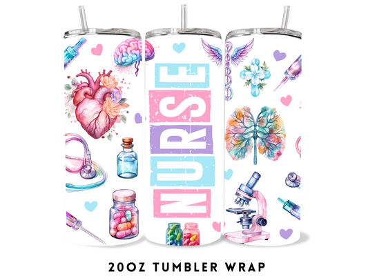 20oz SUBLIMATION TRANSFER- NURSE