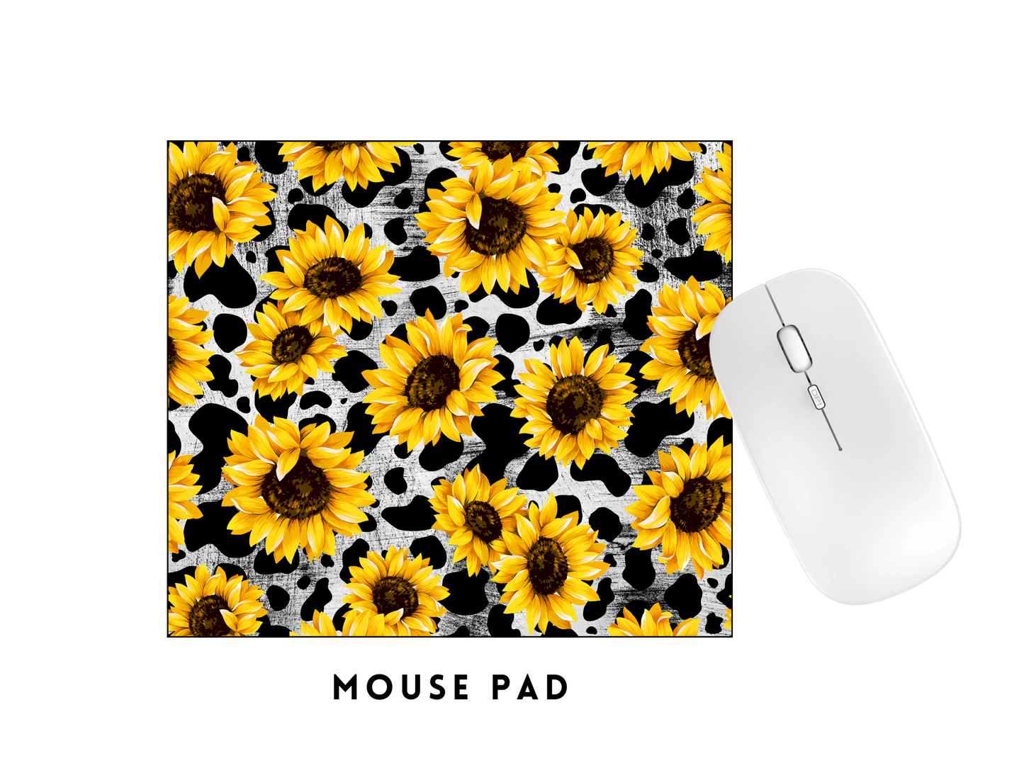 MOUSE PAD TRANSFER- SUNFLOWER COW PRINT