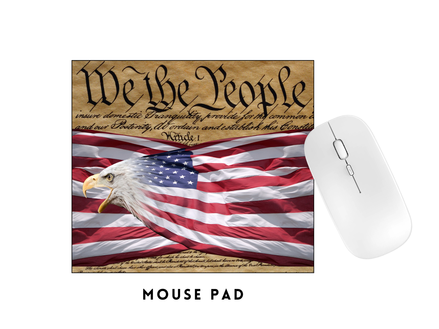 MOUSE PAD TRANSFER- WE THE PEOPLE EAGLE