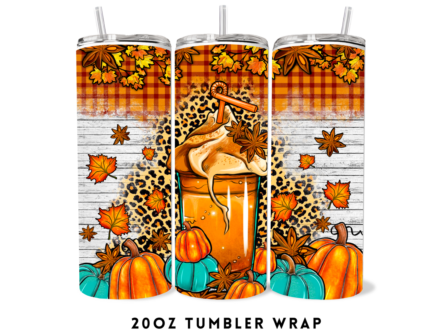 20oz SUBLIMATION TRANSFER- PUMPKIN SPICE DRINK