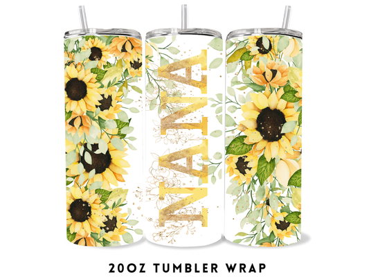 20oz SUBLIMATION TRANSFER- NANA SUNFLOWERS