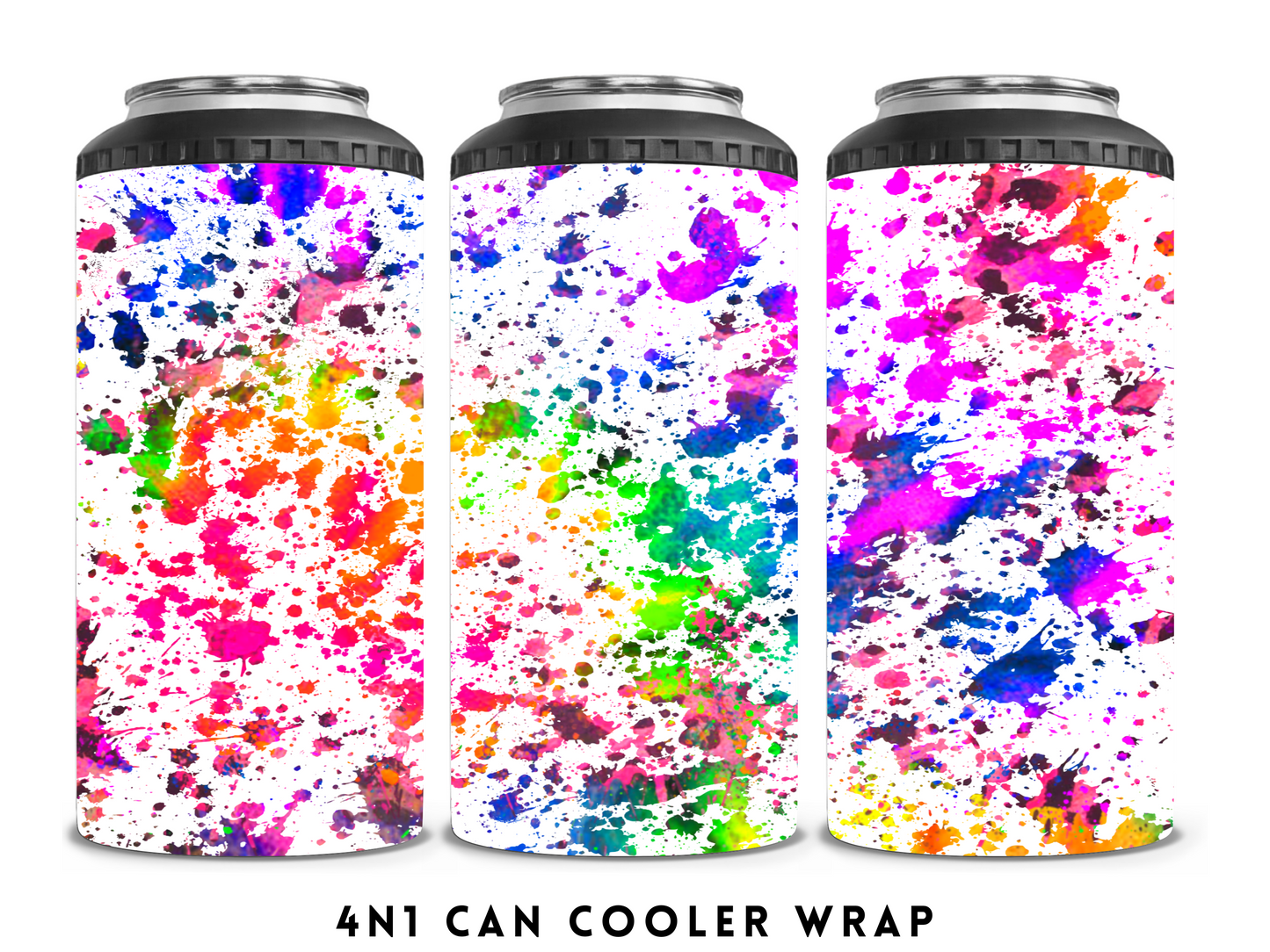 4n1 CAN COOLER- COLORFUL SPLATTER