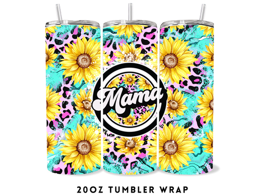 20oz SUBLIMATION TRANSFER- COLORFUL MAMA SUNFLOWERS