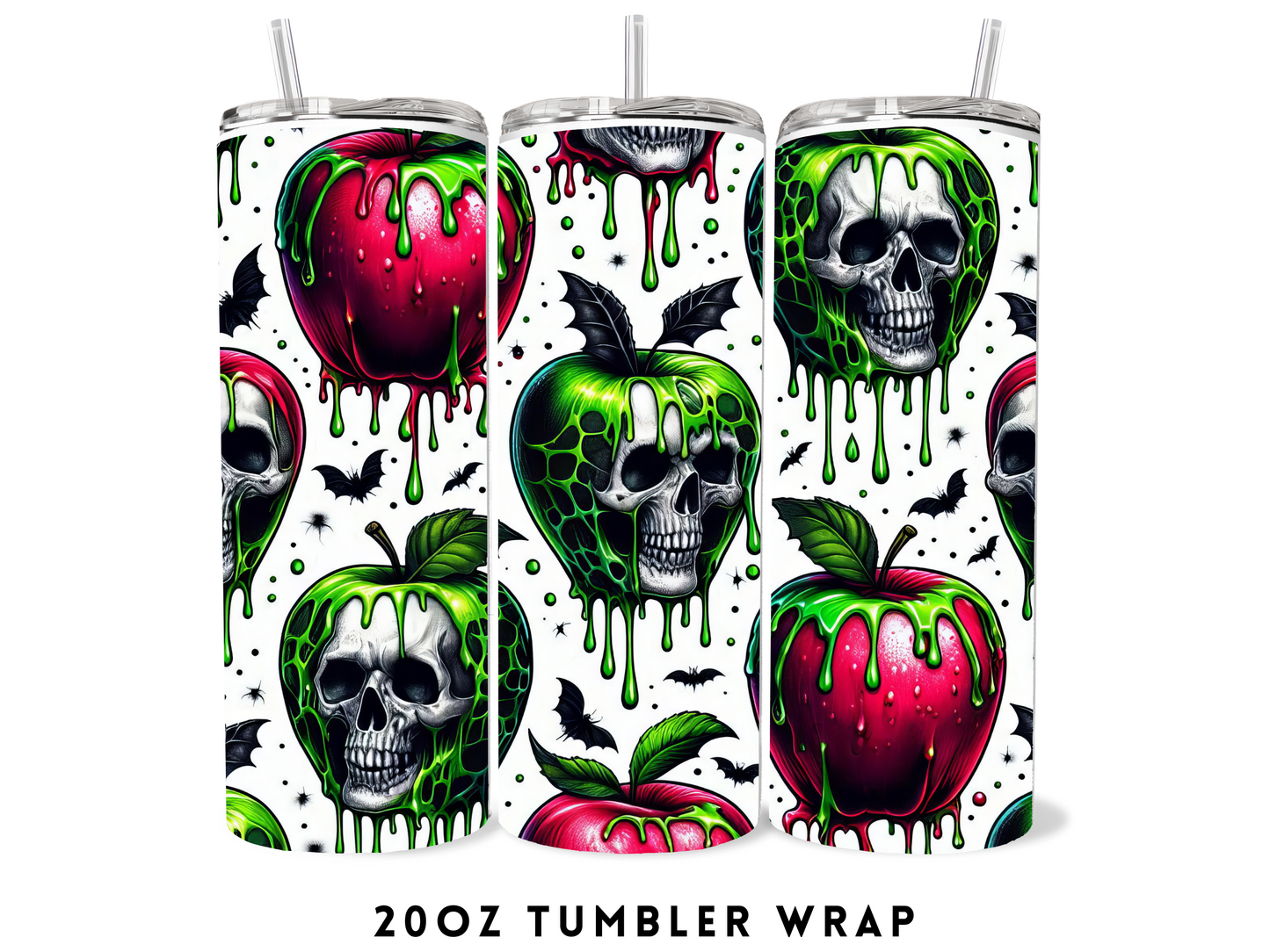 20oz SUBLIMATION TRANSFER- SKULL APPLES