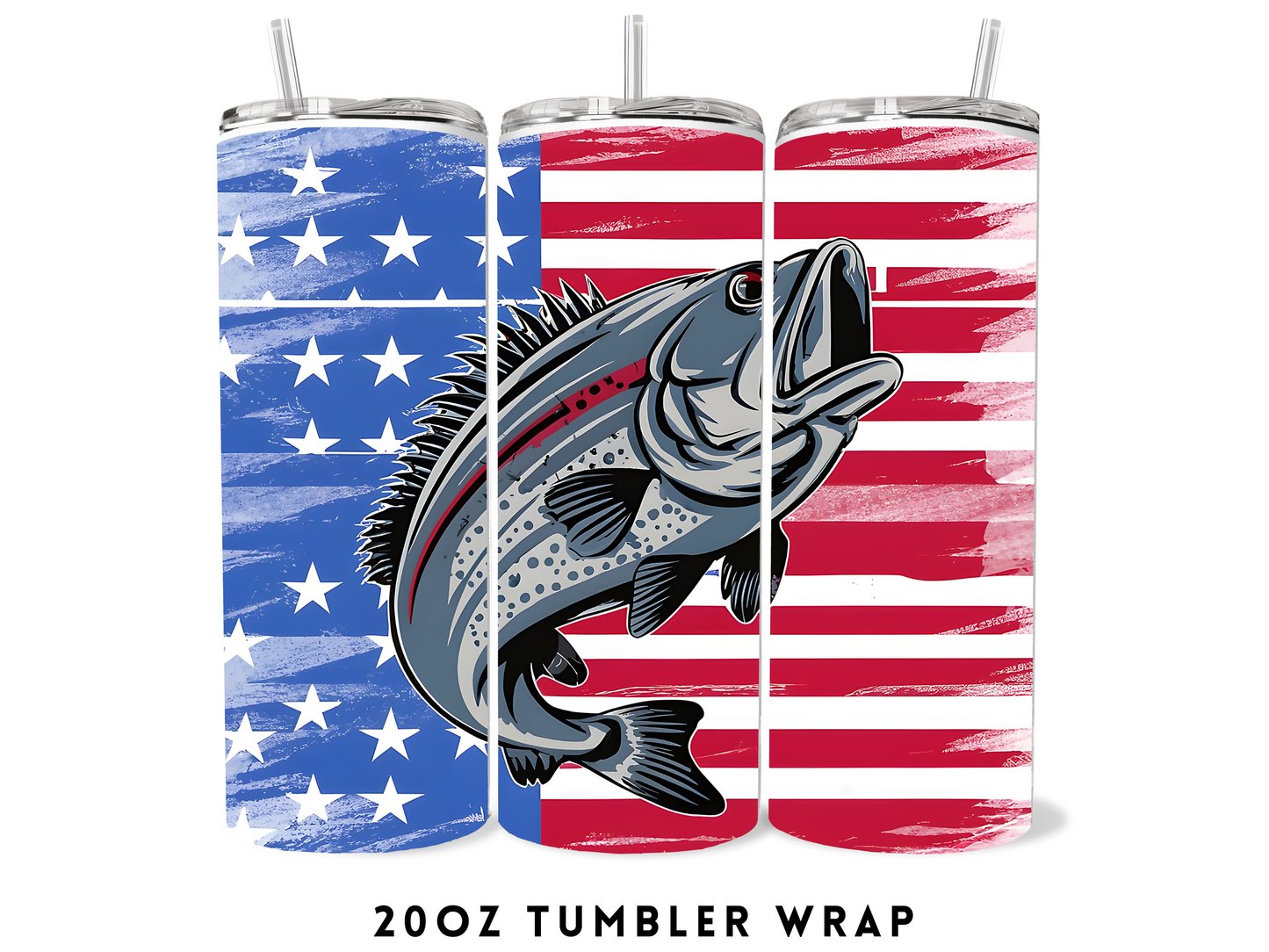 20oz SUBLIMATION TRANSFER- AMERICAN BASS