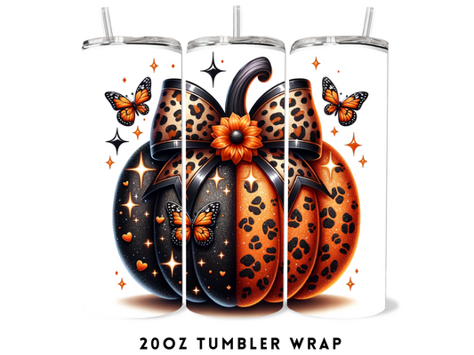 20oz SUBLIMATION TRANSFER- PUMPKIN BOW