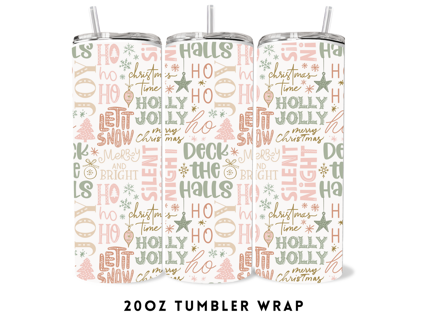 20oz SUBLIMATION TRANSFER- CHRISTMAS WRAPPING PAPER