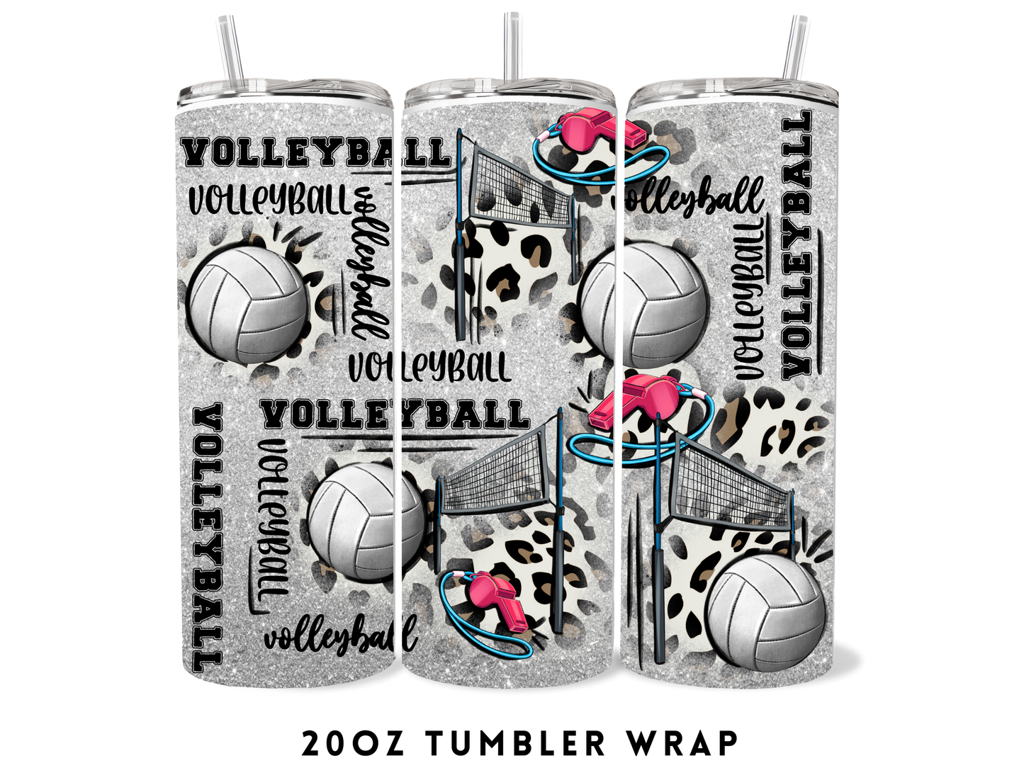 20oz SUBLIMATION TRANSFER- VOLLEYBALL