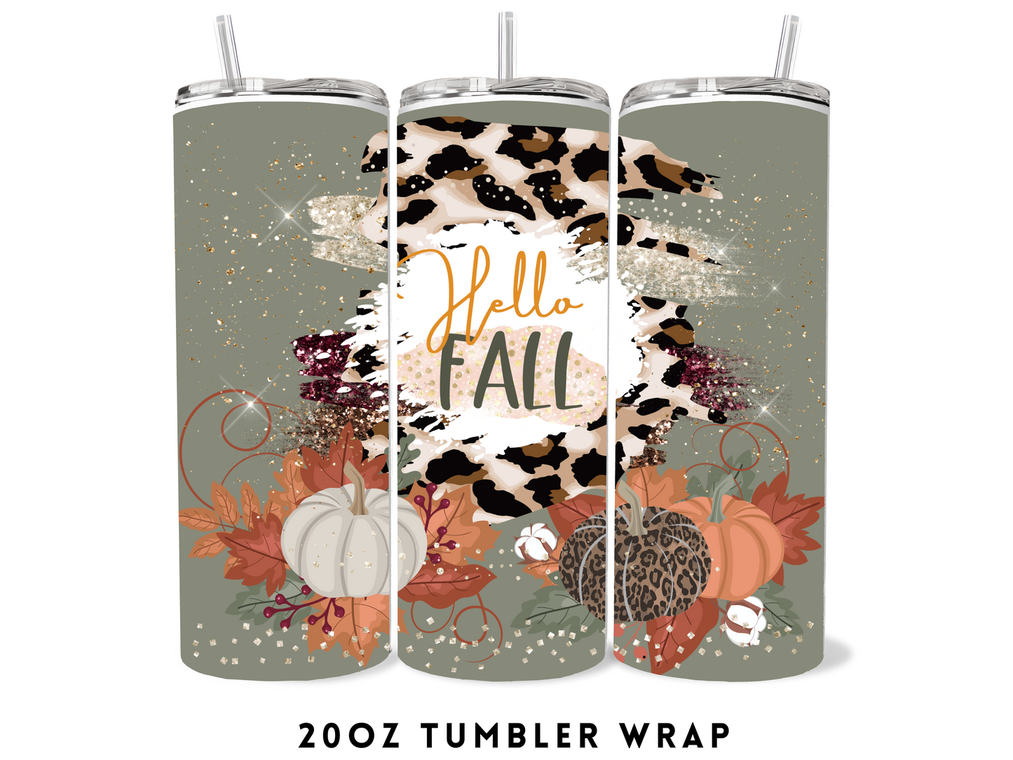 20oz SUBLIMATION TRANSFER- HELLO FALL