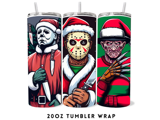 20oz SUBLIMATION TRANSFER- CHRISTMAS SCARY MEN