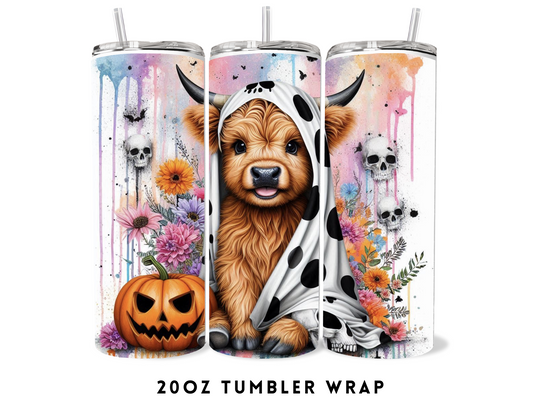 20oz SUBLIMATION TRANSFER- HALLOWEEN BABY HEIFER