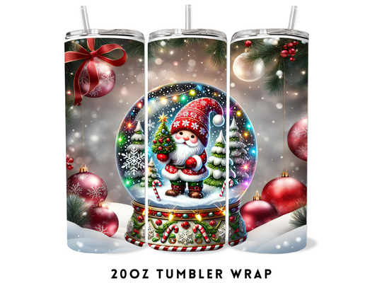 20oz SUBLIMATION TRANSFER- SANTA SNOWGLOBE