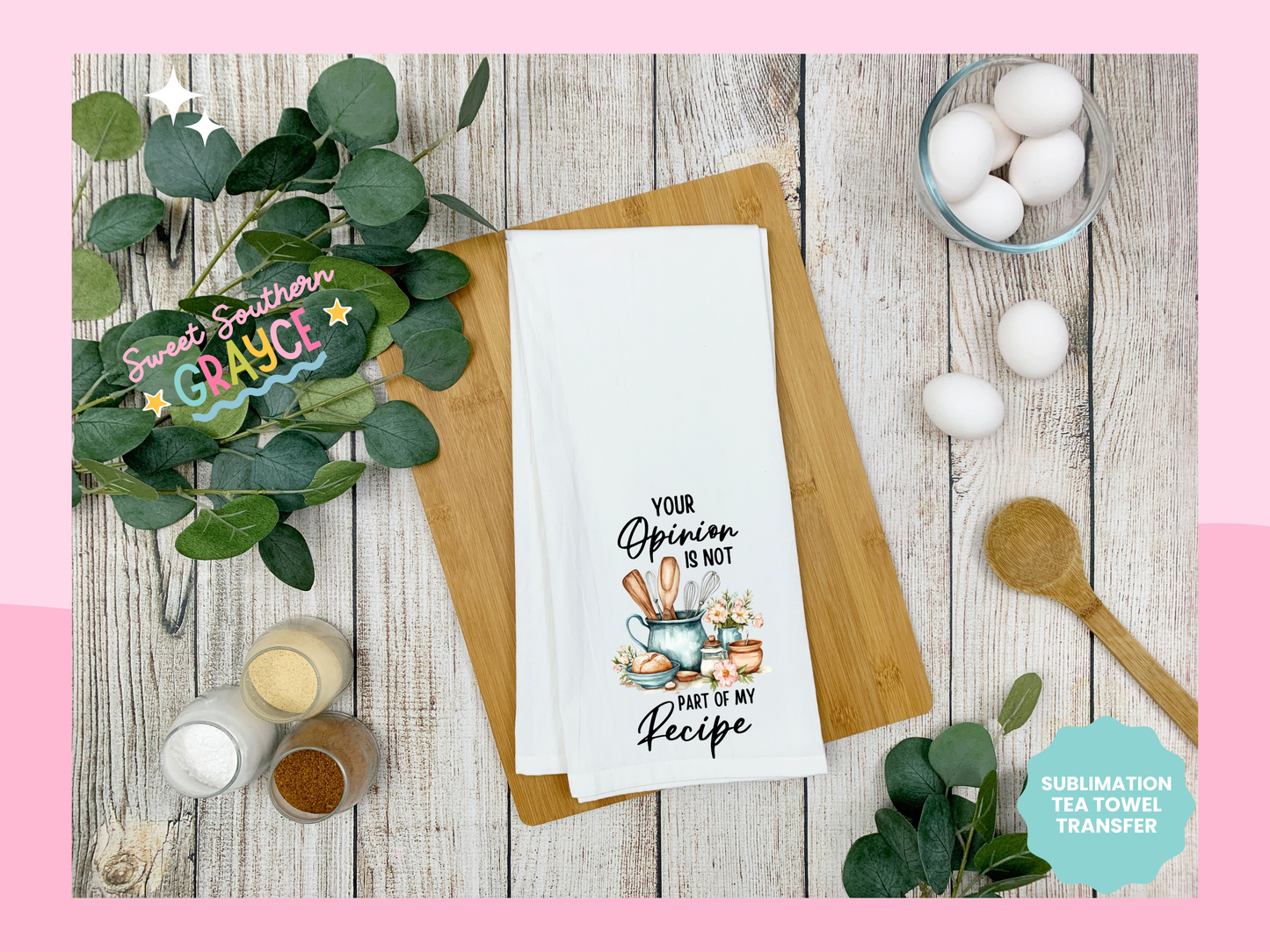 TEA TOWEL - YOUR OPINION IS NOT PART