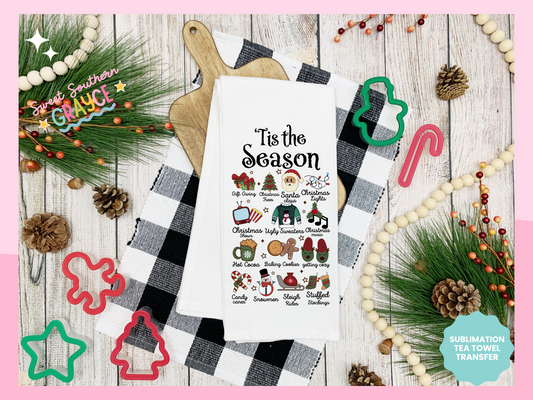 TEA TOWEL - TIS THE SEASON THINGS