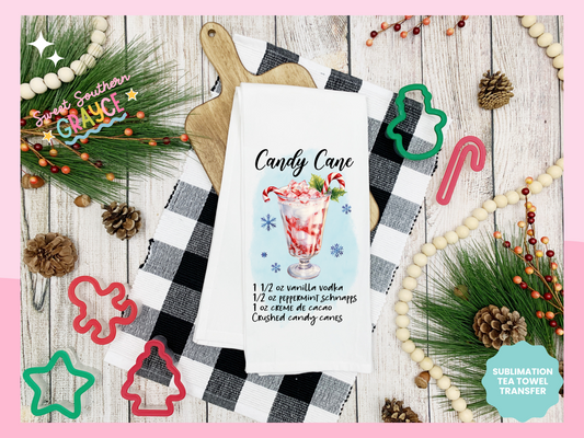 TEA TOWEL - CANDY CANE