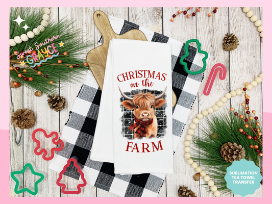 TEA TOWEL - CHRISTMAS ON THE FARM